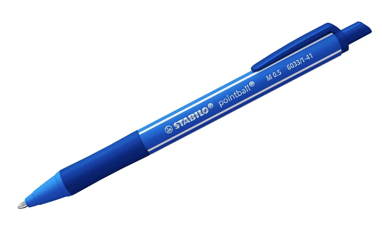 Ballpoint Pen - STABILO pointball Colourful - Pack of 1 - Ultramarine with Blue Ink - Image 3