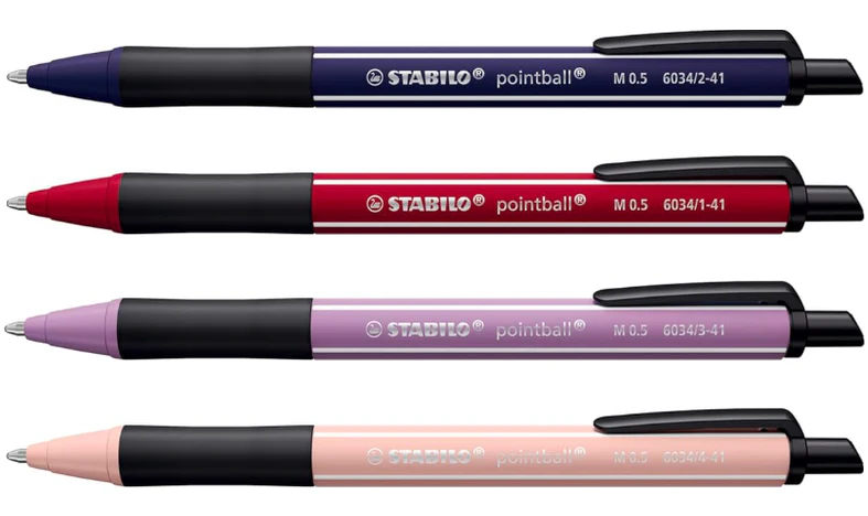 Ballpoint Pen - STABILO pointball NatureCOLORS Wildflower - Pack of 4 Assorted Colours - Image 3