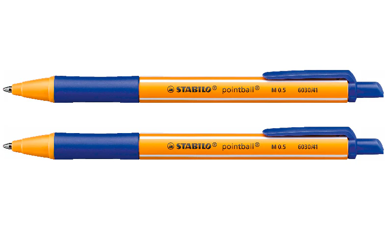 Ballpoint Pen - STABILO pointball - Pack of 2 - Blue - Image 3