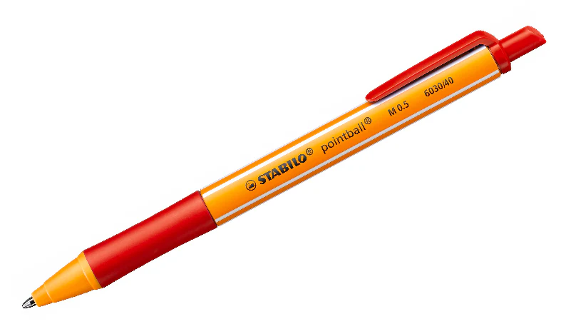 Ballpoint Pen - STABILO pointball - Pack of 3 - Blue, Black, Red - Image 6