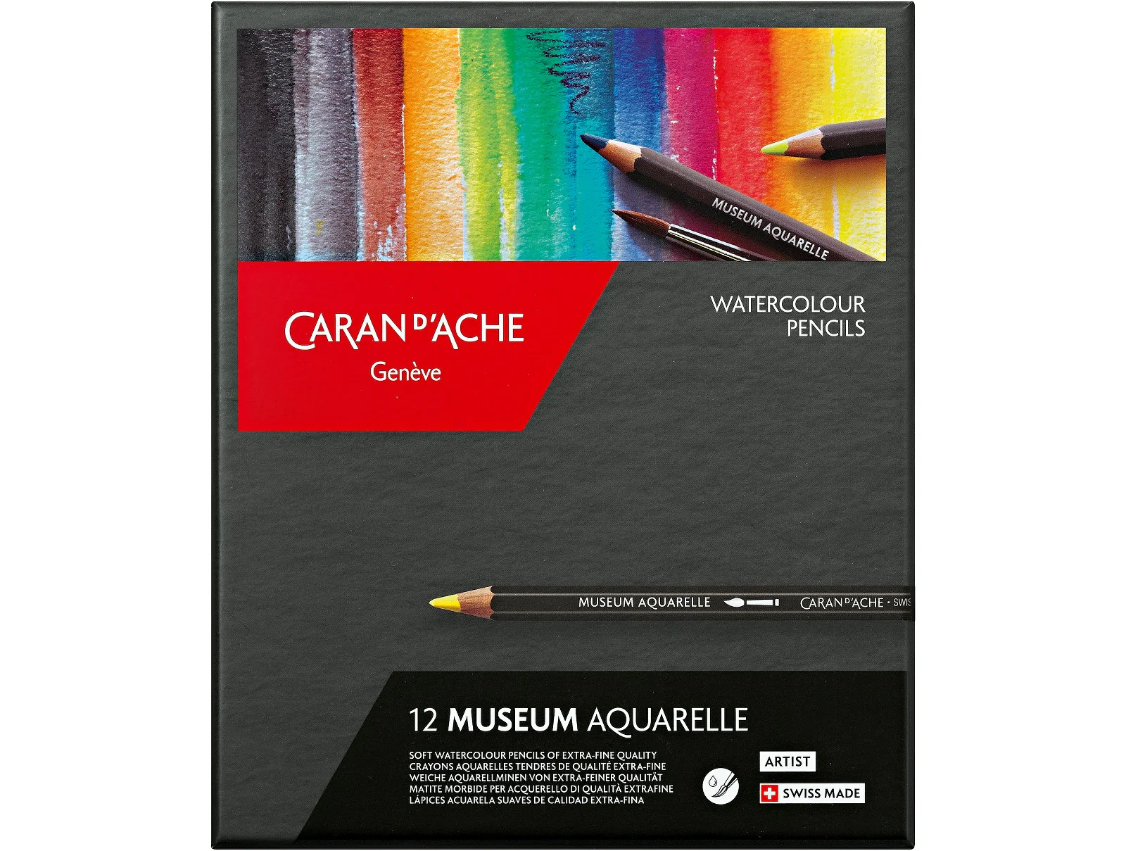 Caran d’Ache Museum Aquarelle Watercolour Pencils – Set of 12