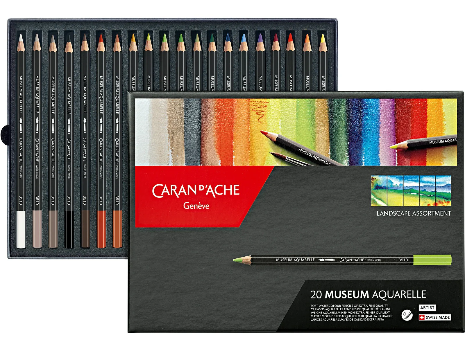Caran d’Ache Museum Aquarelle Watercolour Pencils – Landscape Set of 20 - Image 2