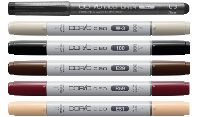 Copic Ciao 5 + 1 Manga Set Manga 5 - Image 3
