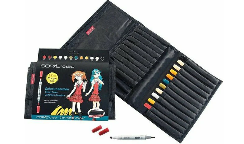 Copic Ciao Manga Set of 12 School Uniform - Image 2