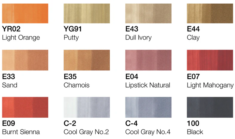 Copic Classic Marker Pen Set of 12 Architecture Colours - Image 3