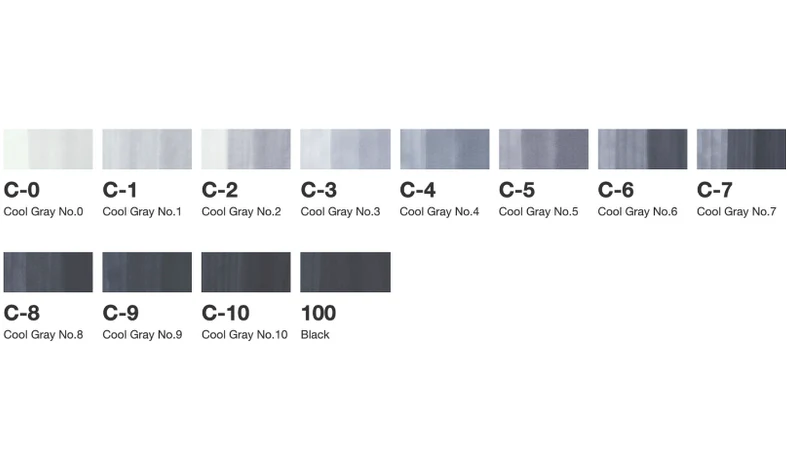 Copic Classic Marker Pen Set of 12 Cool Grey - Image 5