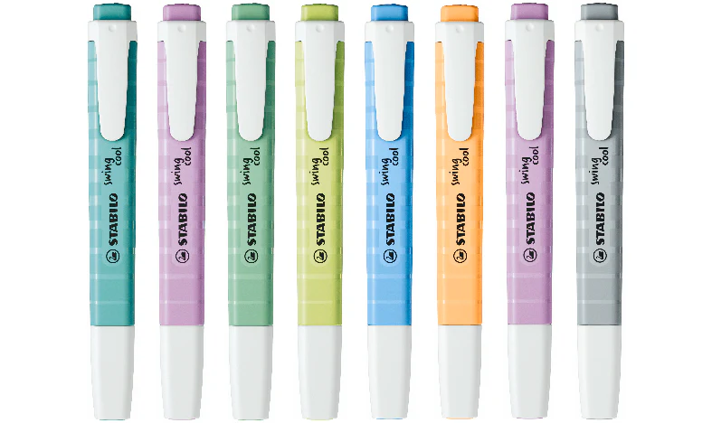 Highlighter - STABILO swing cool Pastel - Pack of 8 - Assorted Colours - Image 4