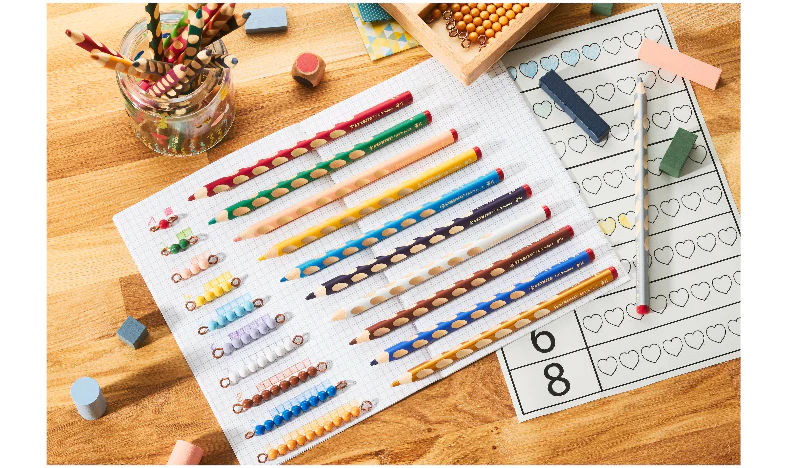 Ergonomic Colouring Pencil - STABILO EASYcolors - Right-Handed - Pack of 12 - Special Colours with Sharpener - Image 3