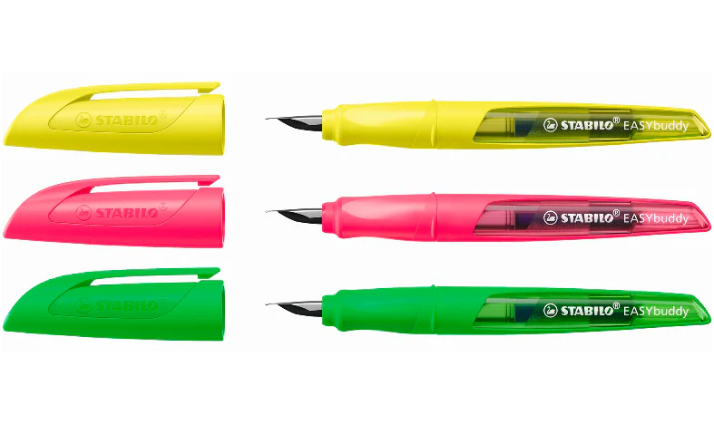 Ergonomic School Fountain Pen - STABILO EASYbuddy Neon - Assorted Colours and Nibs - Image 13