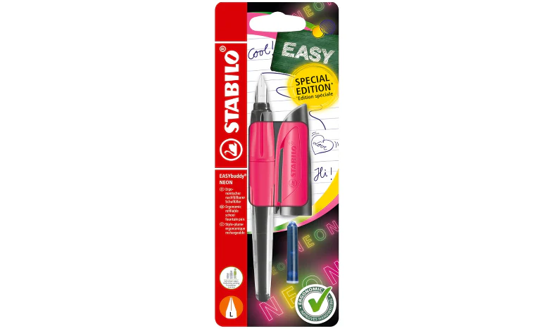 Ergonomic School Fountain Pen - STABILO EASYbuddy Neon - Assorted Colours and Nibs - Image 20