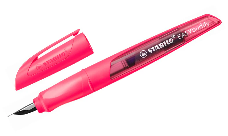 Ergonomic School Fountain Pen - STABILO EASYbuddy Neon - Assorted Colours and Nibs - Image 3