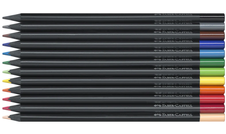 Faber-Castell Colour Pencils Black Edition Set of 12 Assorted Colours - Image 3