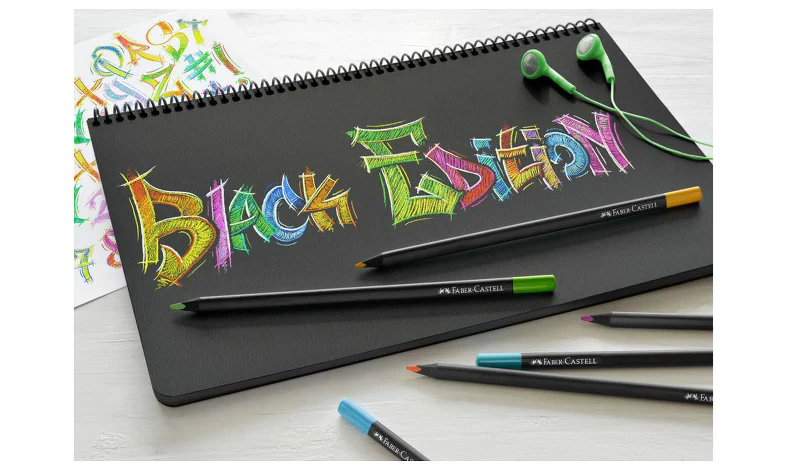 Faber-Castell Colour Pencils Black Edition Set of 12 Assorted Colours - Image 5