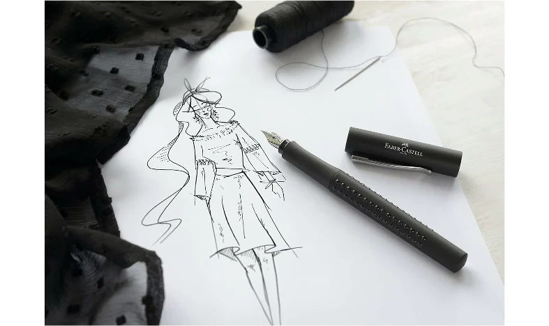 Faber-Castell Grip 2011 Fountain Pen and Ballpoint Set Black - Image 8