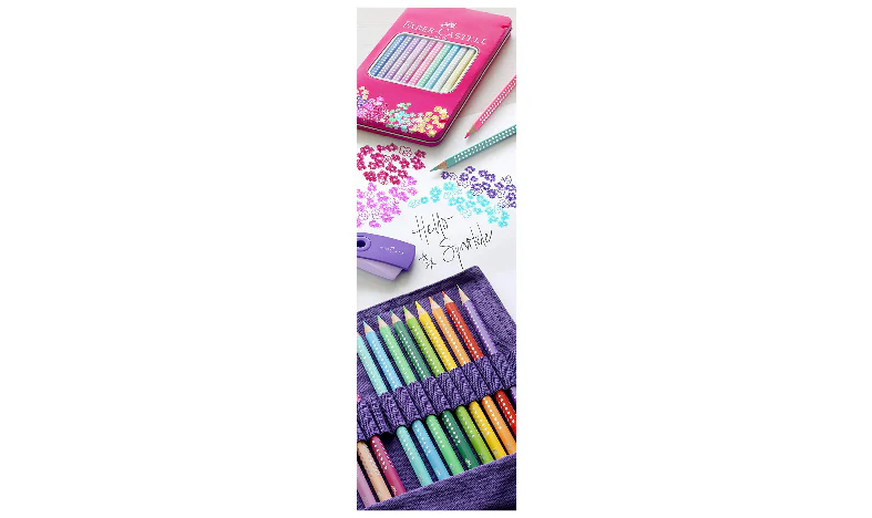 Faber-Castell Grip Sparkle Pencil Tin of 12 - Image 4