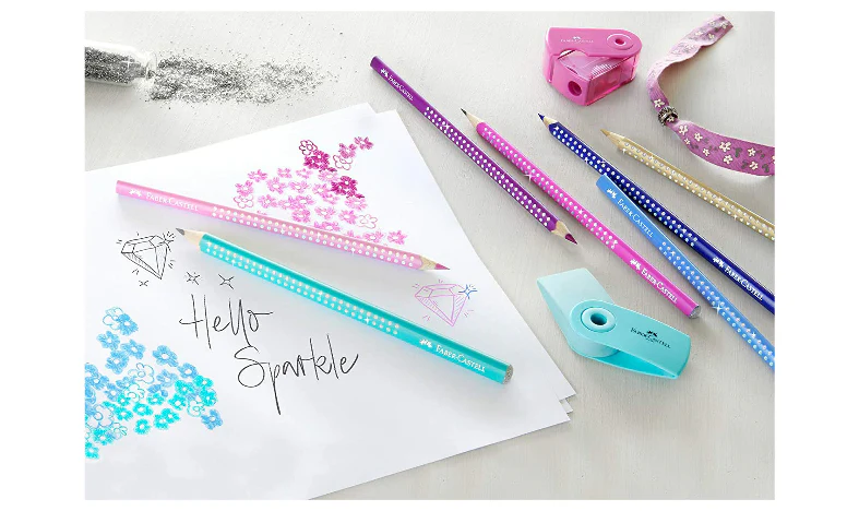 Faber-Castell Grip Sparkle Pencil Tin of 12 - Image 6