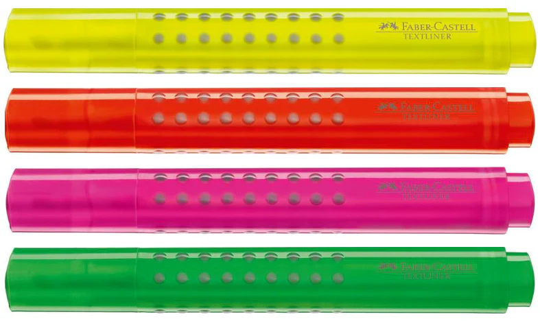 Faber-Castell Grip Textliner Highlighter Pen Wallet of 4 Assorted Colours - Image 4
