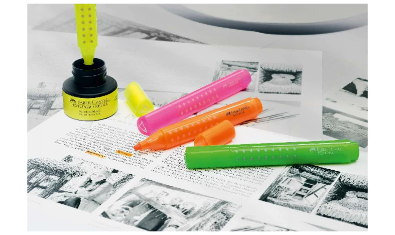 Faber-Castell Grip Textliner Highlighter Pen Wallet of 4 Assorted Colours - Image 5