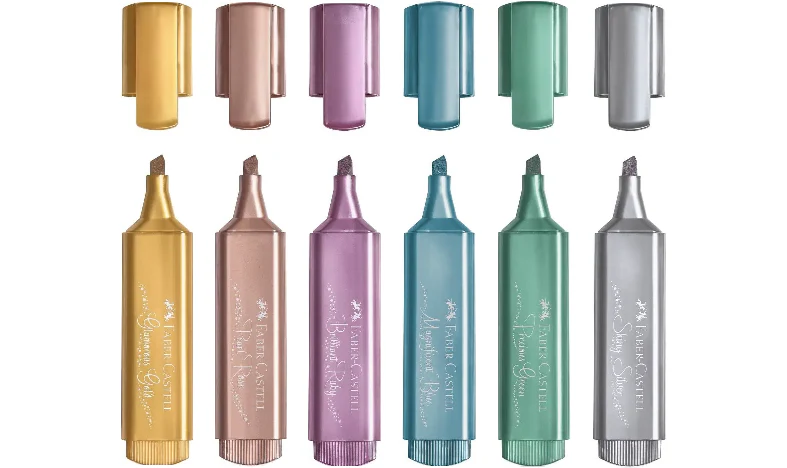 Faber-Castell Highlighter Textliner 46 Metallic Wallet of 6 - Image 3