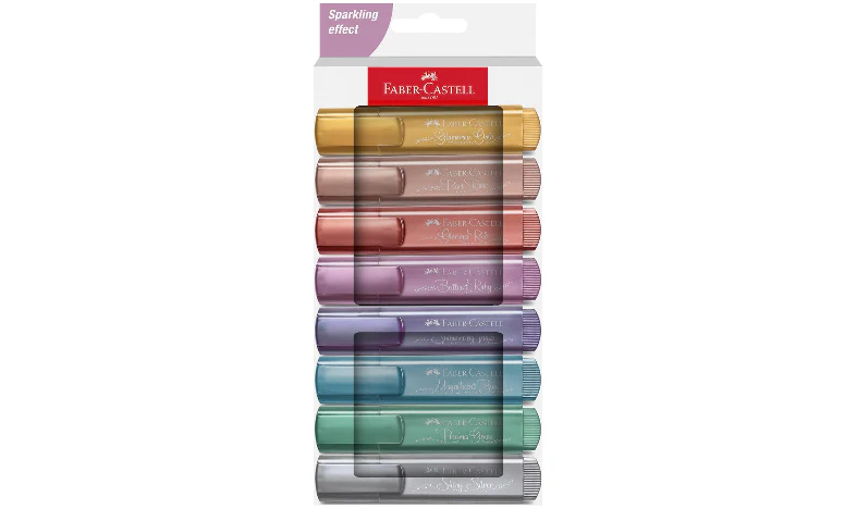Faber-Castell Highlighter Textliner 46 Metallic Wallet of 8 - Image 2