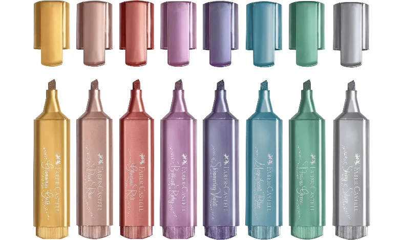 Faber-Castell Highlighter Textliner 46 Metallic Wallet of 8 - Image 3
