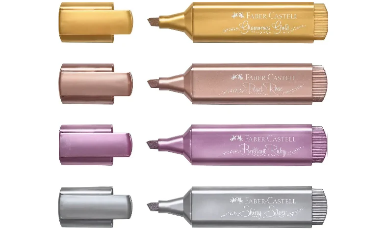 Faber-Castell Highlighter Textliner 46 Metallic Wallet of 4 - Image 4