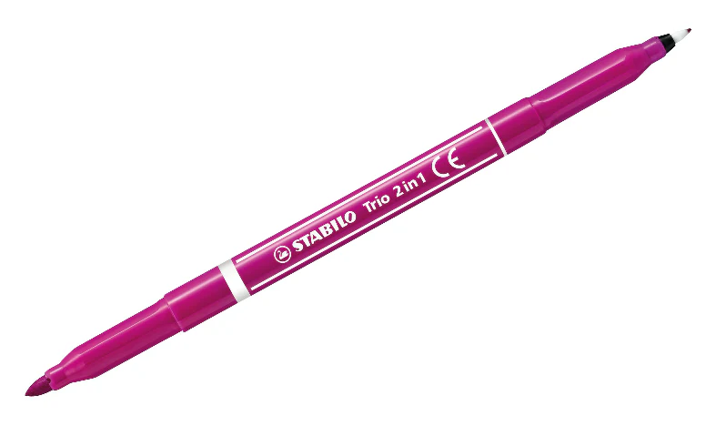 Fibre-Tip Pen and Fineliner - STABILO Trio 2 in 1 - Assorted Pack Sizes & Colours - Image 10