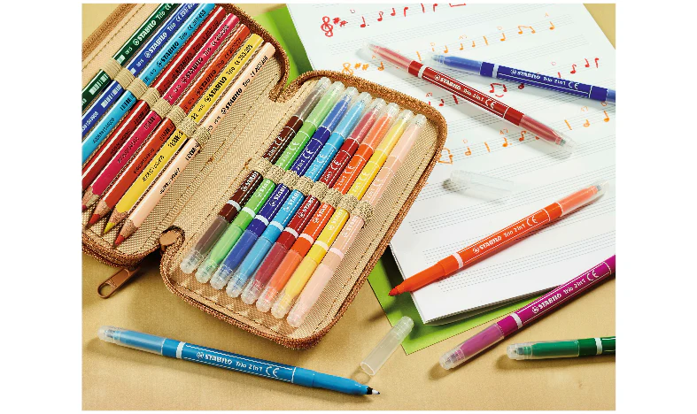 Fibre-Tip Pen and Fineliner - STABILO Trio 2 in 1 - Assorted Pack Sizes & Colours - Image 14