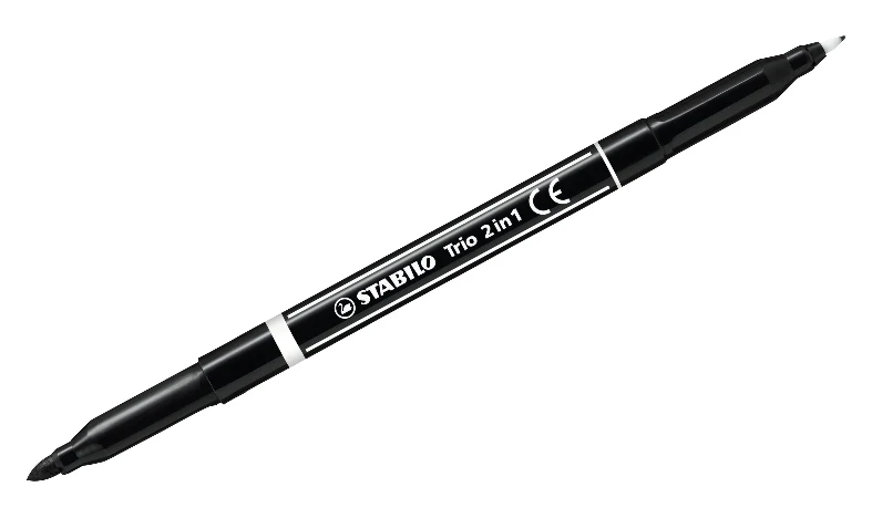 Fibre-Tip Pen and Fineliner - STABILO Trio 2 in 1 - Assorted Pack Sizes & Colours - Image 2