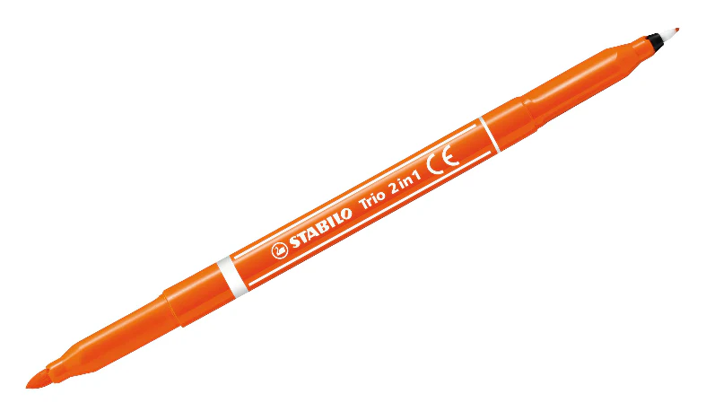 Fibre-Tip Pen and Fineliner - STABILO Trio 2 in 1 - Assorted Pack Sizes & Colours - Image 9