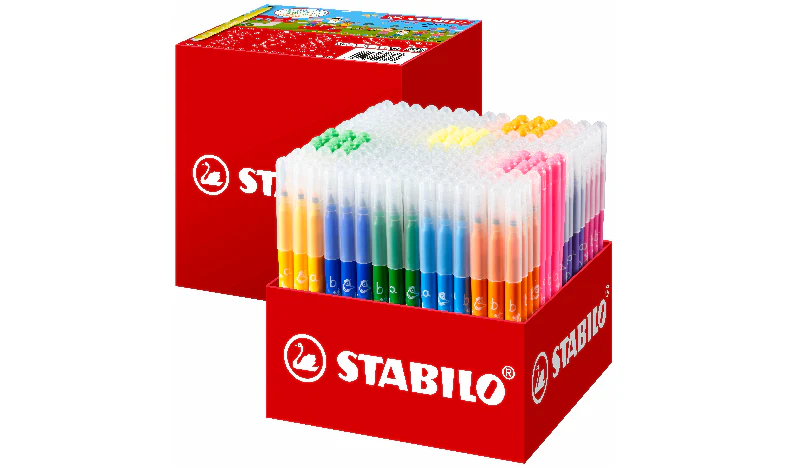 Fibre-Tip Pen with Triangular Grip Zone - STABILO Trio A-Z - Classpack of 240 - 20 x Assorted Colours - Image 2