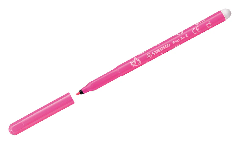 Fibre-Tip Pen with Triangular Grip Zone - STABILO Trio A-Z - Pack of 12 - Assorted Colours including 2 Neon Colours - Image 2