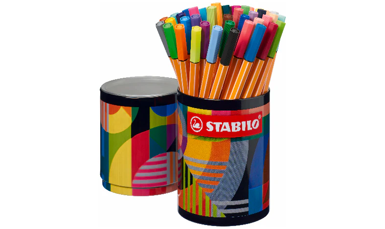 Fineliner - STABILO point 88 - ARTY - Tin of 45 - Assorted Colours - Image 3