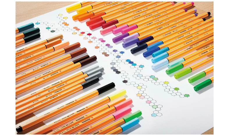 Fineliner - STABILO point 88 - Rollerset of 30 - Assorted Colours including 5 Neon Colours - Image 8
