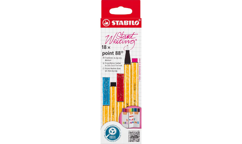 Fineliner - STABILO point 88 - Zigzag Deskset of 18 - Assorted Colours - Image 2
