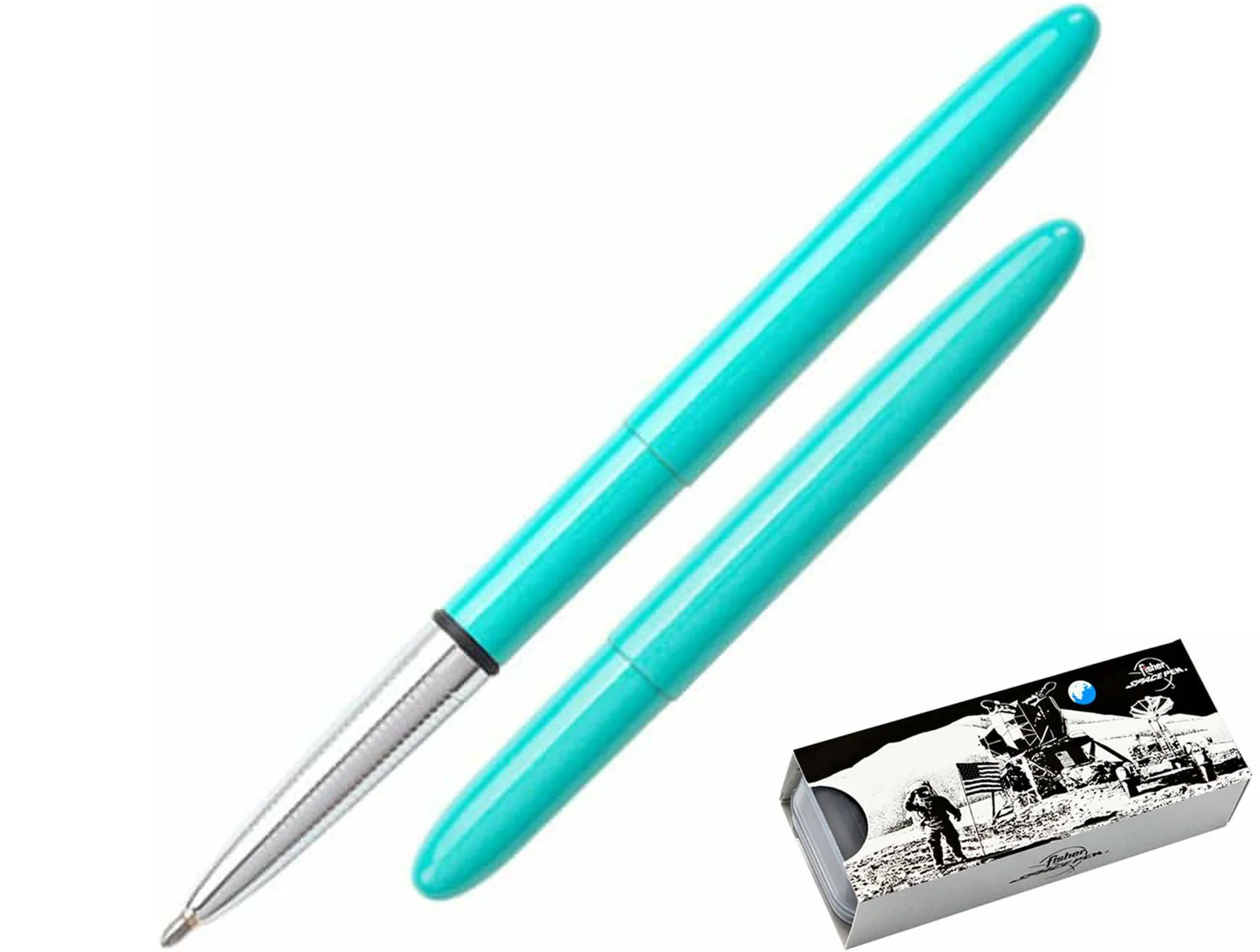 Fisher Space Pen Bullet Ballpoint Pen – Tahitian Blue (Gift Boxed)