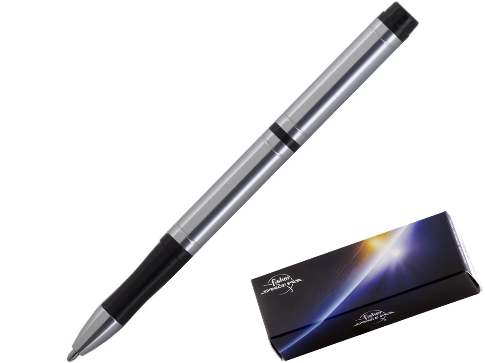 Fisher Space Pen Pocket‑Tec Ballpoint Pen – Silver (Gift Boxed)