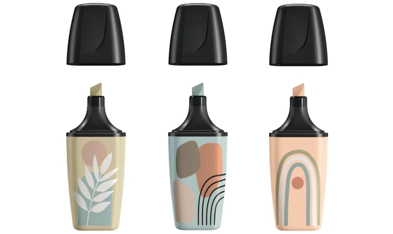 Highlighter - STABILO BOSS MINI Naturevibes - Pack of 3 - Mud Green, Earth Green, Beige - Image 3