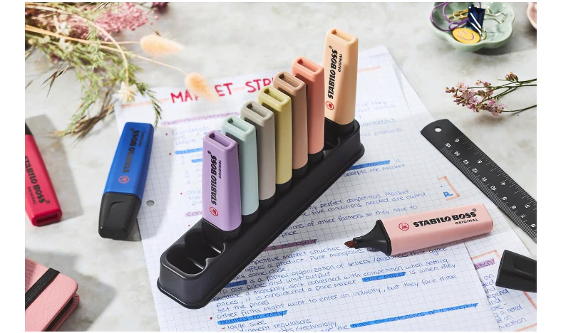 Highlighter - STABILO BOSS ORIGINAL NatureCOLOURS Wildflowers Edition - Deskset of 10 - Assorted Colours - Image 6