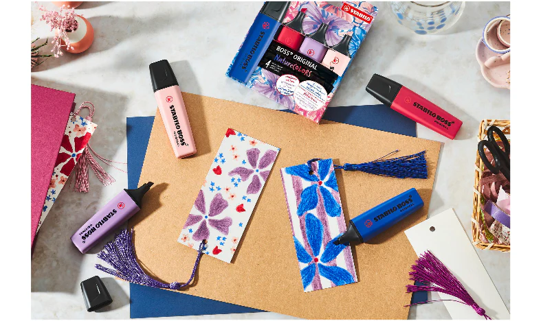 Highlighter - STABILO BOSS ORIGINAL NatureCOLOURS Wildflowers Edition - Pack of 4 - Blush, Burgundy, Grey Violet and Ultramarine - Image 15