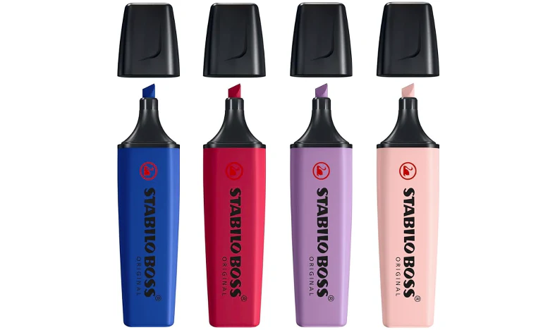 Highlighter - STABILO BOSS ORIGINAL NatureCOLOURS Wildflowers Edition - Pack of 4 - Blush, Burgundy, Grey Violet and Ultramarine - Image 3