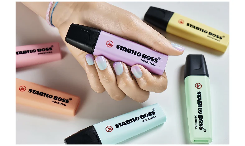 Highlighter - STABILO BOSS ORIGINAL Pastel - Deskset of 15 - Assorted Colours - Image 21