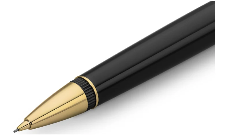 Kaweco Dia 2 Mechanical Pencil 0.7 Black with Gold Trim - Image 2