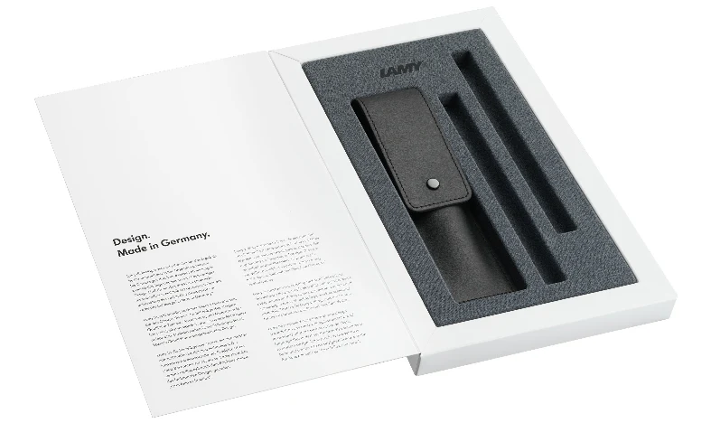 LAMY 240 KS econ Brushed Ballpoint Pen and Leather Pouch set - Image 5