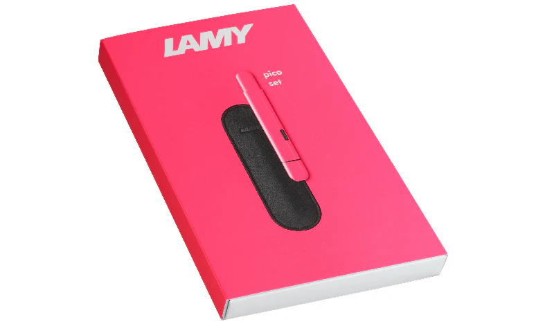 LAMY 288 KS pico Pink Ballpoint Pen and Leather Pouch set - Image 5