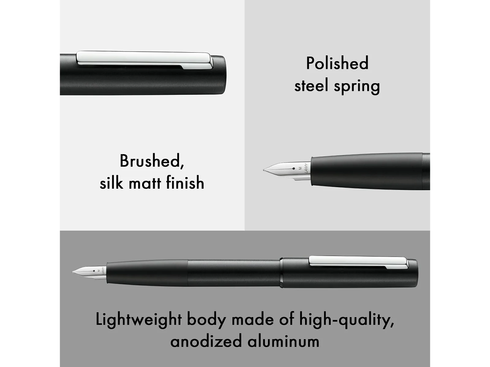 LAMY aion Fountain Pen Black – Extra Fine Nib - Image 4