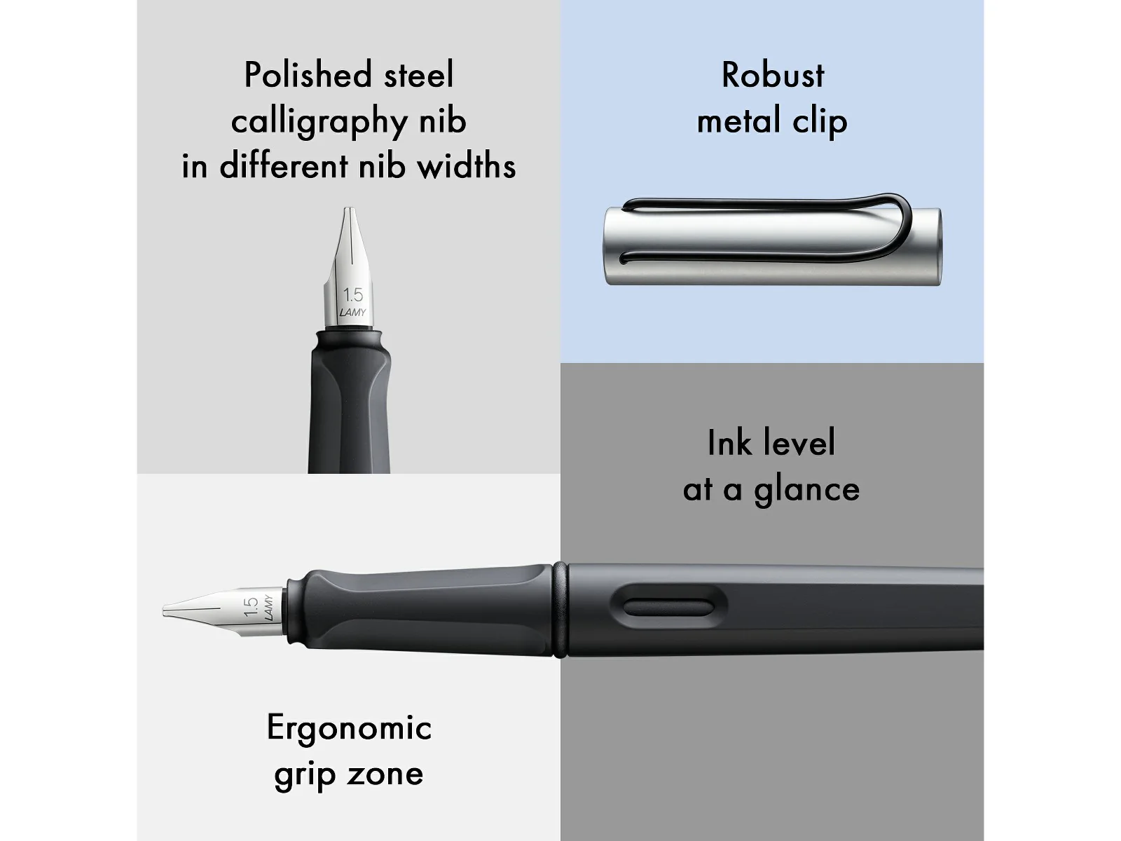 LAMY joy AL Fountain Pen – Black - Image 5