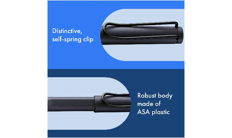 LAMY safari Ink Cartridge Rollerball Pen Steel Black - Image 8