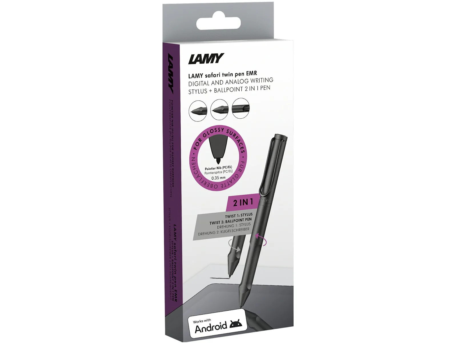 LAMY safari twin pen all black EMR PC/EL Pointier – Digital Writing - Image 6
