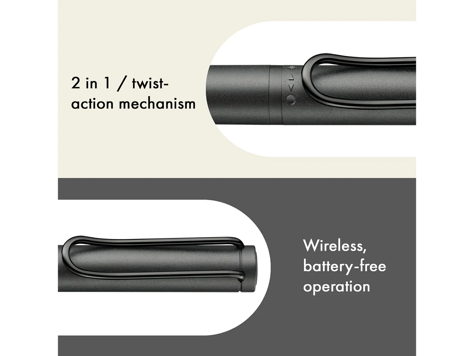LAMY safari twin pen all black EMR POM Round – Digital Writing - Image 7